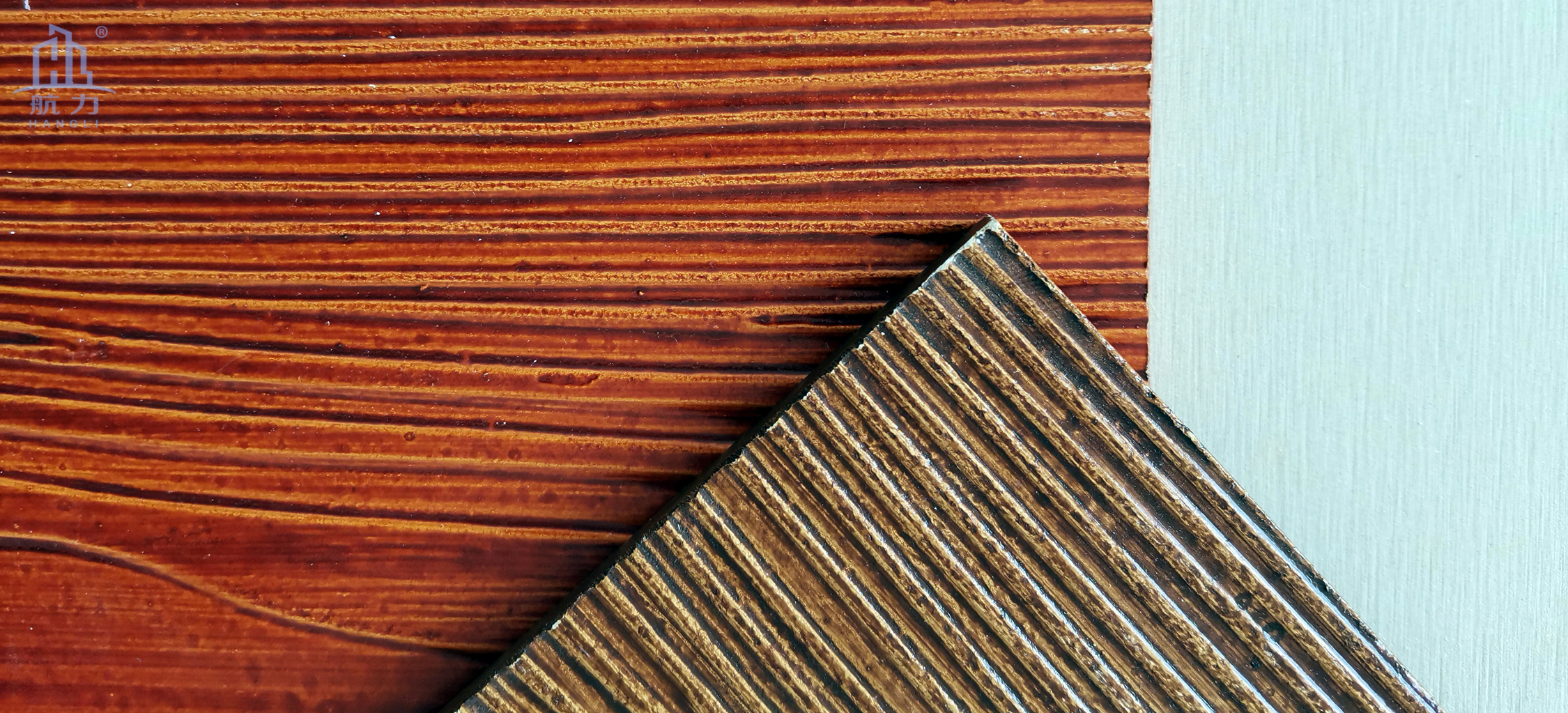 木紋水泥板以100%無石棉水泥板為基材，采用先進生產工藝制成，具有逼真的木紋紋理效果