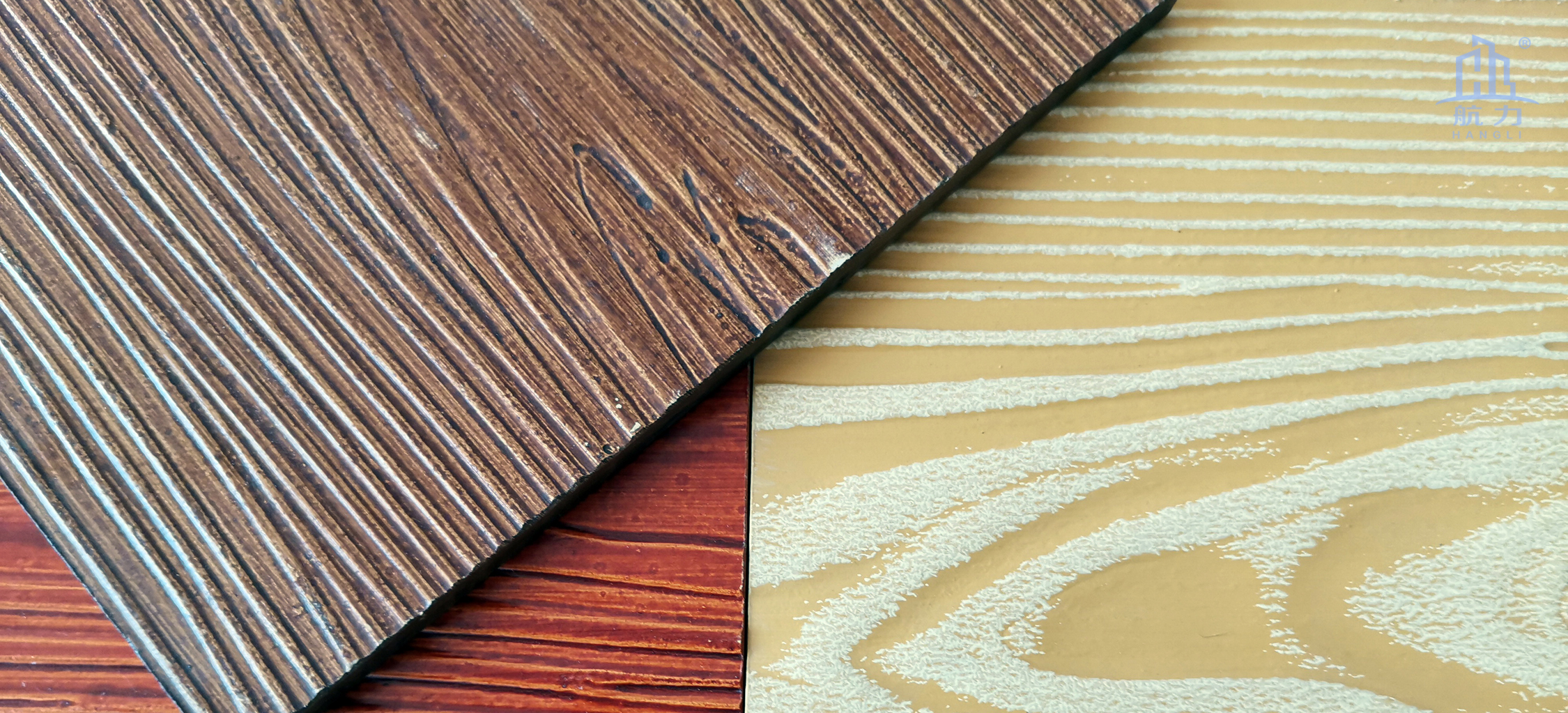 木紋系列適合于高檔別墅和居民樓房、舊房改造或者大型旅游景區(qū)、輕鋼別墅的正面，外墻和內(nèi)墻裝飾使用。鋪貼方式有披疊、干掛和直接上膠。板材的耐火性強(qiáng)，質(zhì)量輕，長(zhǎng)度可達(dá)3.05米。相比起瓷磚較為輕質(zhì)，比木板更耐用。