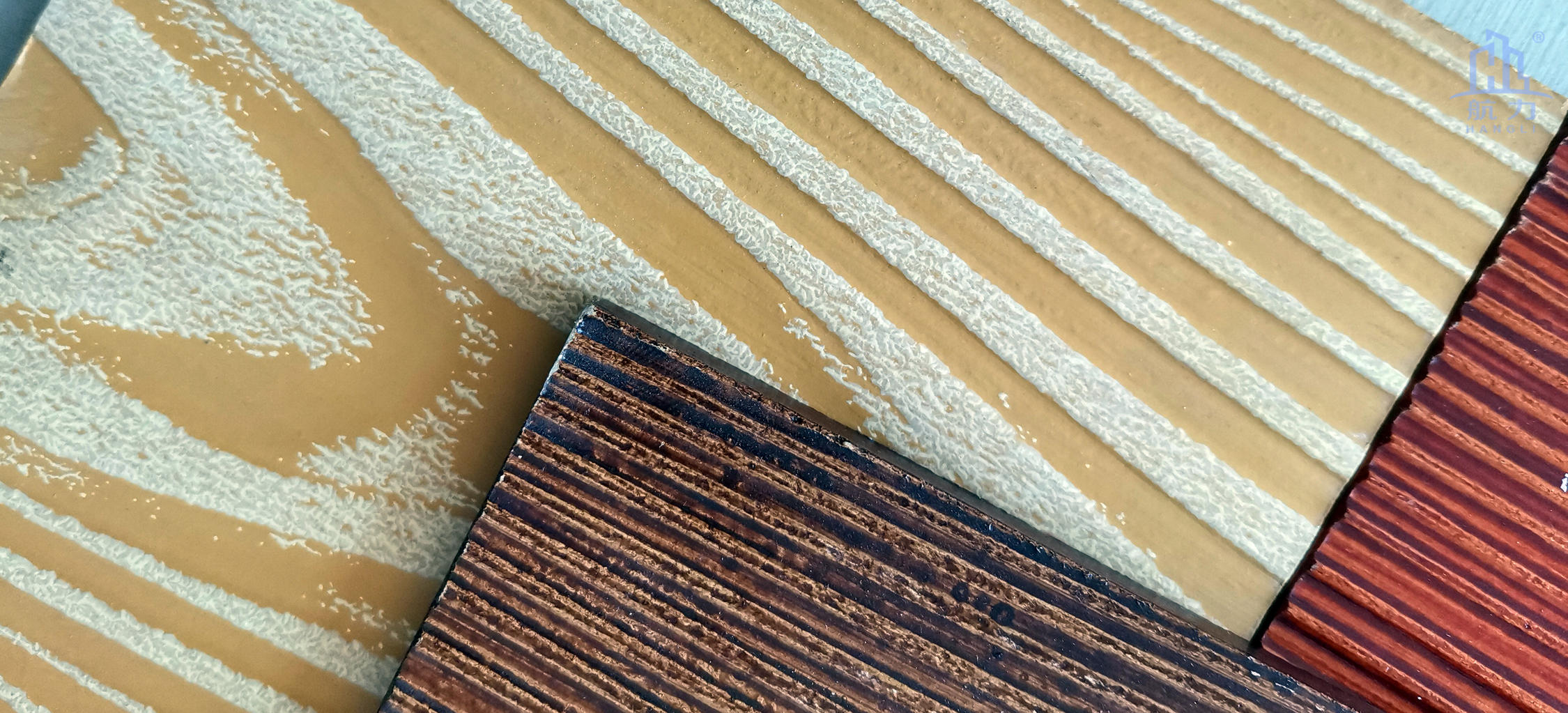 木紋系列適合于高檔別墅和居民樓房、舊房改造或者大型旅游景區(qū)、輕鋼別墅的正面，外墻和內(nèi)墻裝飾使用。鋪貼方式有披疊、干掛和直接上膠。板材的耐火性強(qiáng)，質(zhì)量輕，長(zhǎng)度可達(dá)3.05米。相比起瓷磚較為輕質(zhì)，比木板更耐用。